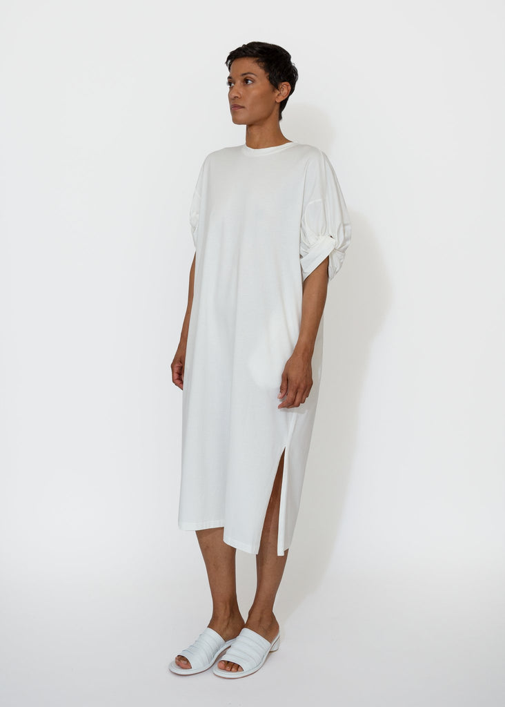 Sayaka Davis_Twisted Sleeve Dress in White_Dress_XS - Finefolk