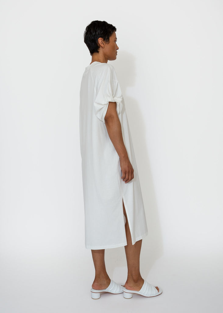 Sayaka Davis_Twisted Sleeve Dress in White_Dress_XS - Finefolk