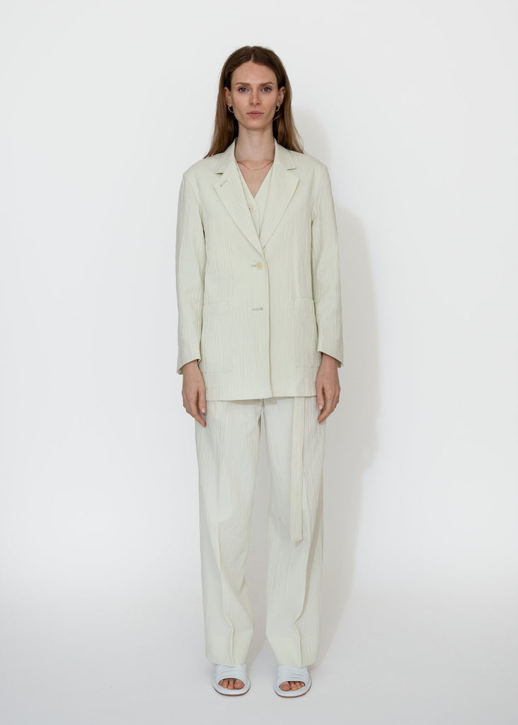 Sayaka Davis_Two Button Blazer in Ivory_Blazer_XS - Finefolk