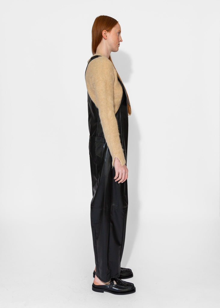 Sayaka Davis_Vegan Leather Coverall in Black_Jumpsuits_XS - Finefolk