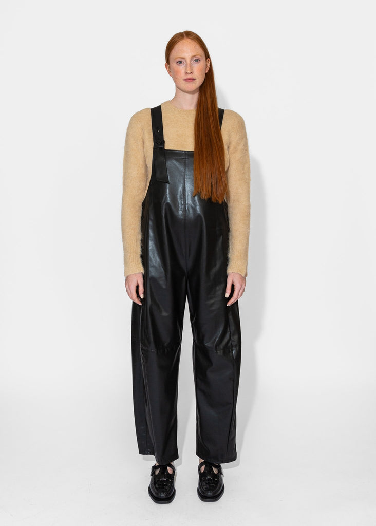 Sayaka Davis_Vegan Leather Coverall in Black_Jumpsuits_XS - Finefolk