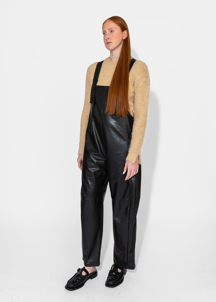 Sayaka Davis_Vegan Leather Coverall in Black_Jumpsuits_XS - Finefolk