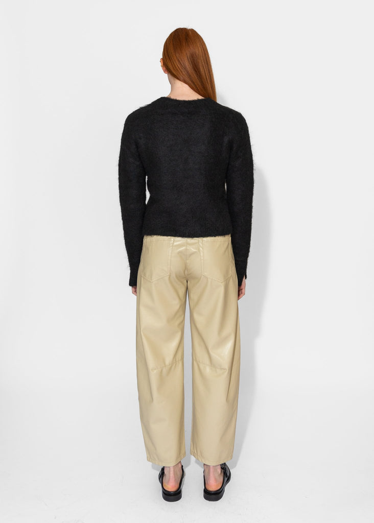 Sayaka Davis_Vegan Leather Pants in Light Beige_Pants_XS - Finefolk