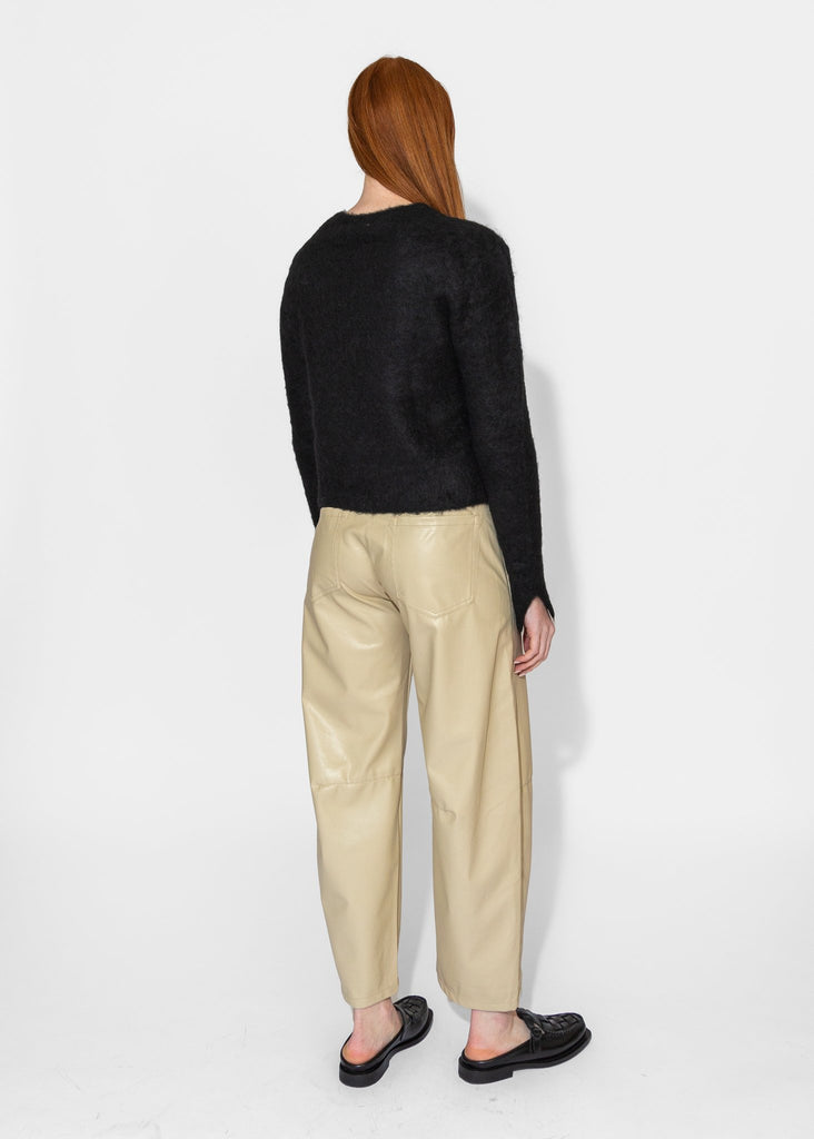 Sayaka Davis_Vegan Leather Pants in Light Beige_Pants_XS - Finefolk