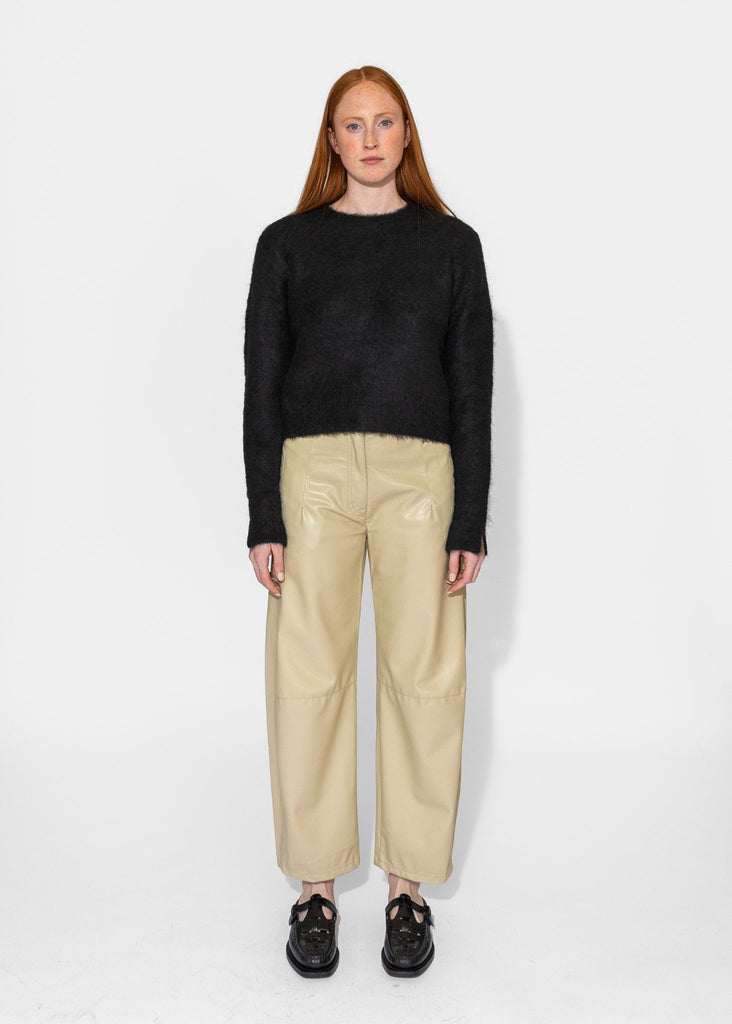 Sayaka Davis_Vegan Leather Pants in Light Beige_Pants_XS - Finefolk