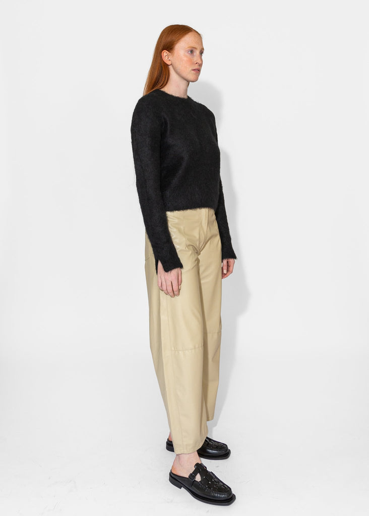 Sayaka Davis_Vegan Leather Pants in Light Beige_Pants_XS - Finefolk