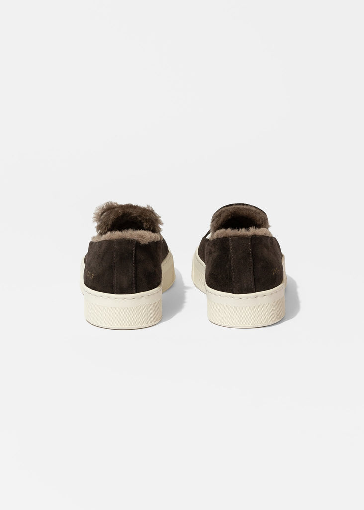 Woman by Common Projects_Slip On In Shearling in Coffee_Shoes_36 - Finefolk