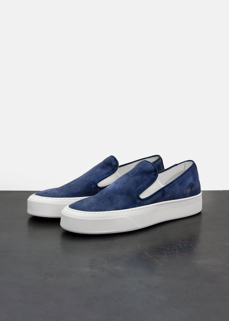 Woman by Common Projects_Slip On Suede Navy__36 - Finefolk