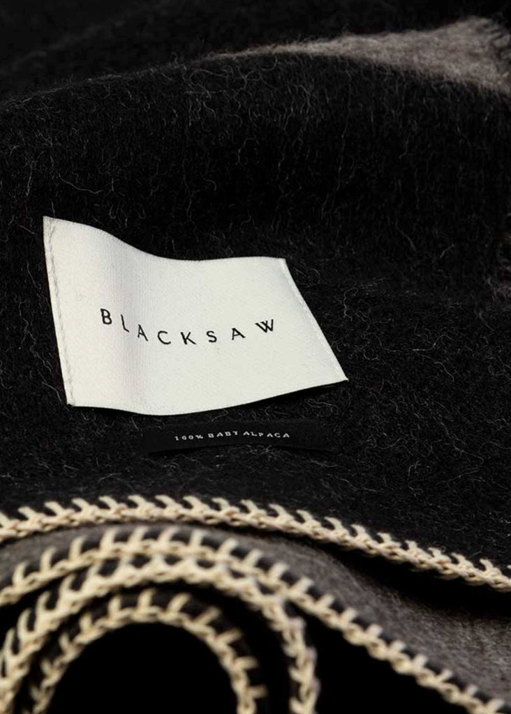 Blacksaw_Mason Reversible Throw in Black/Undyed Charcoal_Blanket_ - Finefolk