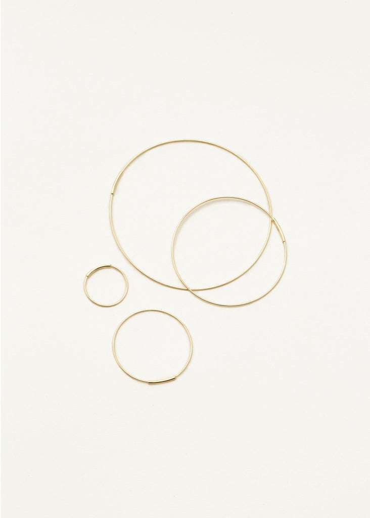 Kathleen Whitaker_Hoop Earrings in 14k Gold_Earrings_XS - Finefolk