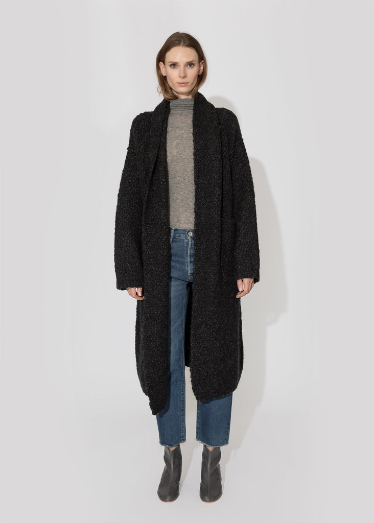 Lauren Manoogian_Berber Coat in Black Melange_Outerwear_POS - Finefolk