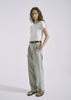 Sayaka Davis Two Tuck Trousers in Organic Cotton & Linen Sage Gray1